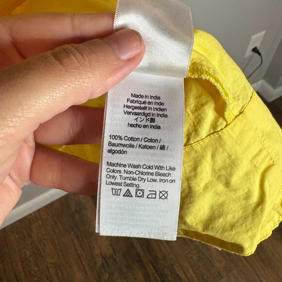 J. Crew Yellow Poplin short sleeve mini dress - Picture 5 of 6